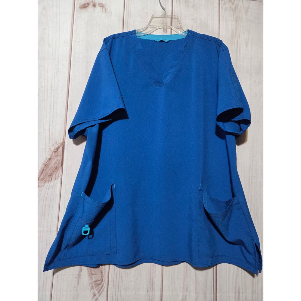 Carhartt Force Womens Scrub Top 3X Royal Blue V-Neck FastDry Pockets